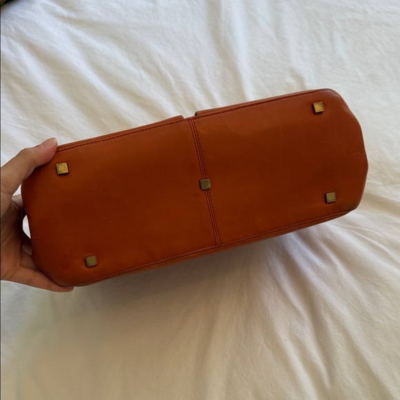 Bally Orange Leather Handbag - Picture 4 of 5